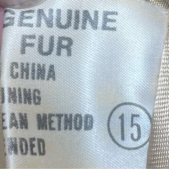 Dino Rocco Natural Genuine Rabbit Fur Size Small - Picture 6 of 6